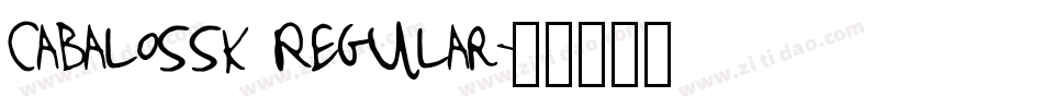 CabaloSSK Regular字体转换